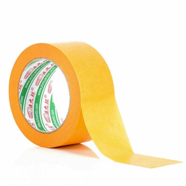 new-50m-yellow-masking-tape-car-sticker-adhesive-diy-painting-paper-painter-decor-craft-general-purpose-craft-accessories