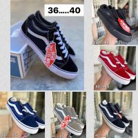 ?รองเท้าผ้าใบ Vans Old Skool สำหรับผู้หญิง และ ผู้ชาย (สีดำขาว) Sz 36..45?