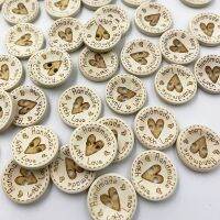 【YF】№  50pcs Wood Buttons Sewing Scrapbooking Handwork Clothing handmade  WB836