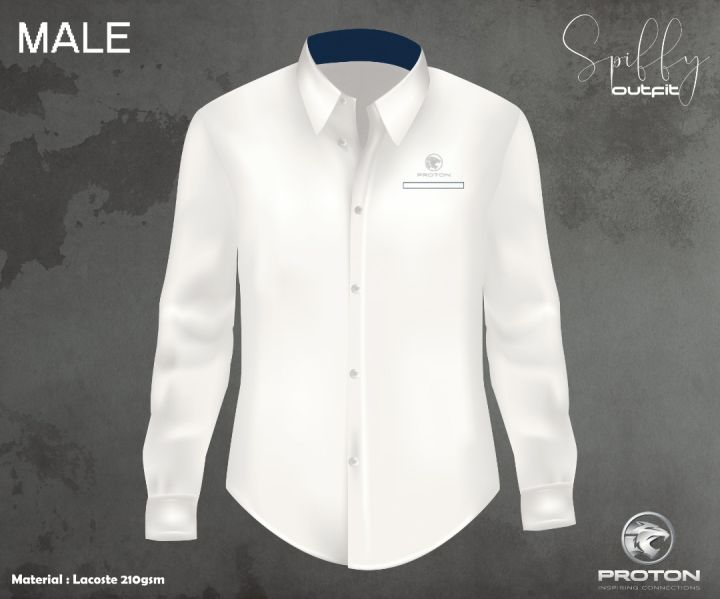 Proton Uniform Inspiring Shirt For Male UW(1001) | Lazada
