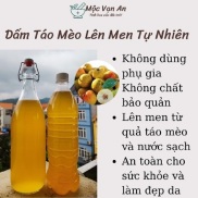 Giấm táo mèo lên men tự nhiên từ đường mía vàng và quả táo mèo chai 1L