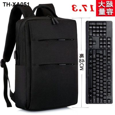17.3 laptop bag business backpack male can magnify the keyboard students travel waterproof