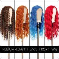 【jw】■◆ Wig Synthetic Front Wigs Deep Hand-tied for Wavy Curly Wear MUMUPI