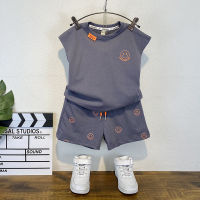 Boys Summer Suit Fashionable Boyish Look Vest 2023 New Baby Thin Clothes Trendy Children Korean Style