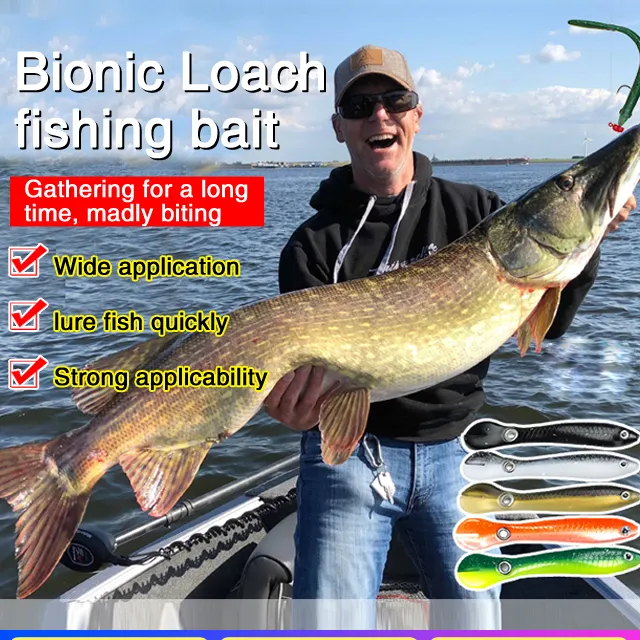 ORIGLAM 4PCS SOFT Bionic Fishing Lure, Loach Simulation... £7.07 - UK