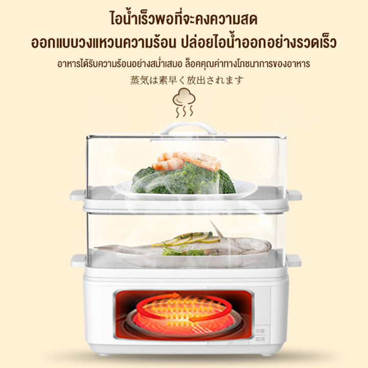 liven-เครื่องนึ่งไฟฟ้า-หม้อนึ่งไฟฟ้า-steamer-cooker-หม้อนึ่งอาหารไฟฟ้า-หม้อนึ่งอเนกประสงค์-21ลิตร-3-ชั้น-หม้อนึ่งข้าวโพด