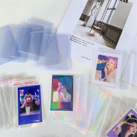30 Buah Pelindung Lengan Kartu Kedip Bintang Neon Laser Bening untuk 3 Inci Album Foto Kartu Pos Tas Tempat Kartu Kredit ID Pria Wanita