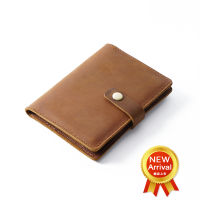 Moterm Genuine Crazy Horse Leather Passport Cover Hasp Style Solid Credit ID Card Case Holder Business Uni Travel Wallet