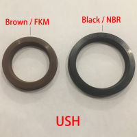 【2023】USH 112*125*9 112x125x9 115*130*9 115x130x9 Black NBR Rubber Hydraulic Cylinder Piston Rod Grooved U Lip Gasket O Ring Oil Seal