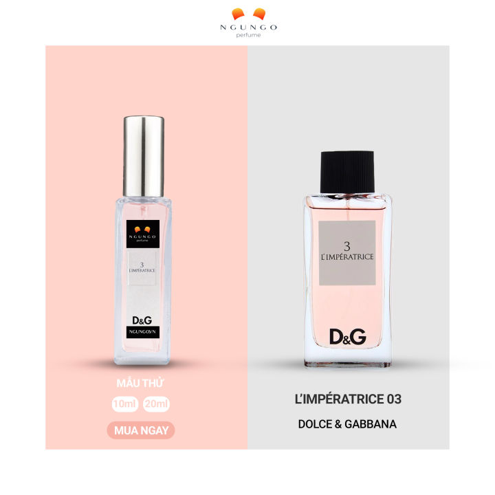 Top 54+ imagen dolce and gabbana 3 l’imperatrice travel size