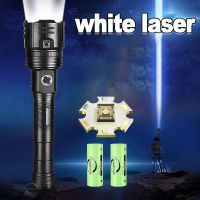 White Laser Powerful Flashlight USB Rechargeable Flash Light 18650 High Power Led Flashlights Tactical Lantern Long Shot Torch Rechargeable  Flashligh