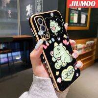 เคส JIUMOO สำหรับ Vivo Y72 5G Y52 5G เคสการ์ตูน Y75s 5G น่ารักลายการ์ตูนมอนสเตอร์น้อยกันกระแทกขอบด้านข้างสี่เหลี่ยมดั้งเดิมนิ่มรูปแบบเคลือบหรูหราฝาครอบหลังเต็มรูปแบบเคสป้องกันกล้อง