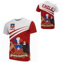 Chile Flag 3D Printing T-shirt เสื้อแฟชั่นยอดนิยม ฤดูร้อน O Neck Street Leisure สามัญบวกกองทัพทหารผ่านศึกชายเสื้อยืดด้านบน