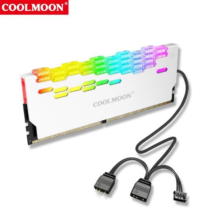 รุ่นใหม่-rgb-ซิ้งแรม-ซิ้งram-ฮีตซิ้ง-heatsink-สำหรับแต่ง-ram-สายต่อแบบ-3pin-5v-argb-เหมาะสำหรับใช้กับกล่องคอนโทรล