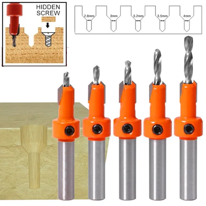 OKHome 8mm HSS Countersink Drill Bit Screw Tap Deburr Countersinking