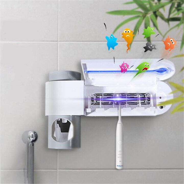 UV Light Toothbrush Holder Sterilizer Wall Mounted Cleaner Automatic