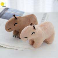 QBHDIA Reallilfe Capybara พวงกุญแจตุ๊กตาคาลิปบาร่า สีน้ำตาลสีน้ำตาลเข้ม การ์ตูนลายการ์ตูน พวงกุญแจรูปสัตว์ยัดไส้ ของตกแต่งบ้าน คาวาอิ พวงกุญแจตุ๊กตา Capybara ของขวัญเล็กๆ