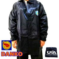 ชุดกันฝน DANKO-160 ตราช้าง เสื้อมีฮูทคลุมศรีษะพร้อมกางเกงขนาดฟรีไซส์แถมฟรีกระเป๋าใส่ มีแถบสะท้อนแสงด้านหลังเพื่อความปลอดภัย