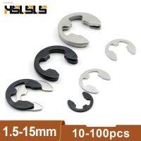 ๑✢♧ HSLSLS 10-100pcs E Clips Retaining Ring Stainless Steel Carbon Steel 1.2mm-15mm E-Clips Washer Circlips for Car Engines