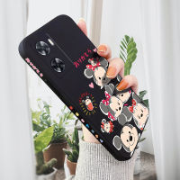 Case4you สำหรับ OPPO A57 2022 OPPO A77S การ์ตูนน่ารักดีไซน์ขอบซิลิโคนเคสป้องกันกล้องแบบเต็ม