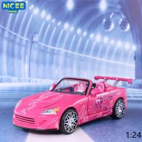 1:24 Honda S2000 Supercar Alloy Car Model Diecast Toy Vehicle High Simitation Cars Toys Kids Gifts Collection J36