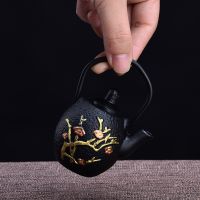 Tea Pet Decoration Mini - Small Teapot Cast Iron Pots Small Gold Kung Fu Tea Home Decoration Ornaments Vintage Teapot