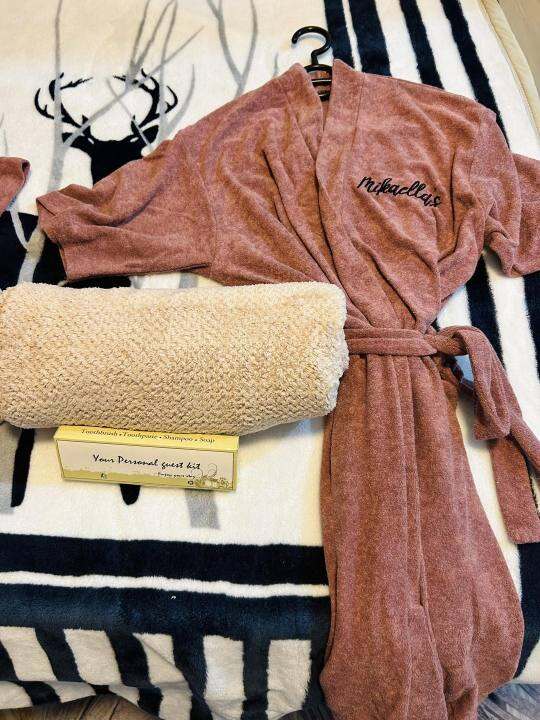Embroidery Name for Bath Robe for adult Lazada PH