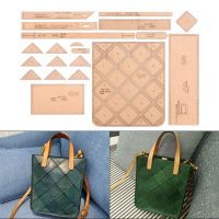 Diy One Shoulder Bag Womens handbag Acrylic Template Kraft Paper Grid Pattern Drawing Leather Craft Tool