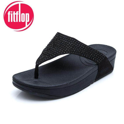 【Ready Stock】 Fitflops Summer Cross Flat Soft Platform Sandals Slippers Outer Wear Shiny Leather Ladies Sandals - Stylish and Versatile Footwear