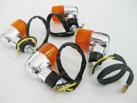 HONDA CB72 CB77 CL72 CL77 TURN SIGNAL AMBER SET 12V. 4PCS. #ชุดไฟเลี้ยว ไฟเลี้ยว เซ็ท 4 ชิ้น สินค้าคุณภาพดี