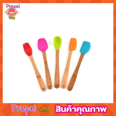 Silicone squeegee 5 ชิ้น ไม้พายซิลิโคน ชุดไม้พายทำขนม ไม้พายทำขนม ไม้พายครีม ไม้พายกวนขนม ชุดไม้พาย ชุดไม้พาย แปรง แบบซิลิโคน 1 ชุดมี 5 แปรง