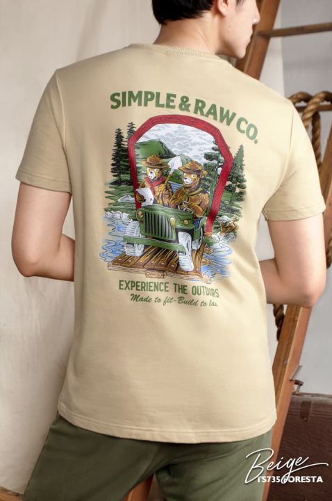 simple-amp-raw-เสื้อยืด-ts735-foresta-willy-beige