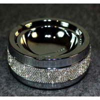 White Bling Bling Auto Car Truck Ashtray Rhinestones Ash Cylinder Holder Container