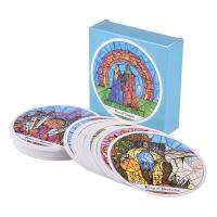 78PCS Cloistersการ์ดไพ่ทาโรต์เกมกระดาน1993คำแนะนำDivination Fate Tarot Deck Boardเกมครอบครัวความบันเทิง