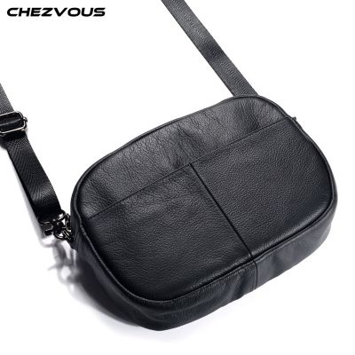 ↂ☇ CHEZVOUS High Quality Real Leather Mobile Phone Bag Case For iPhone X XR XS MAX 6 7 8 Plus Retro Shoulder Bag for Huawei Xiaomi