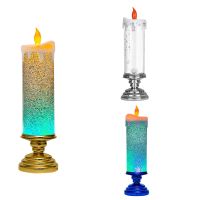 LED Candle Light Christmas Fairy Lamp Flameless Eco-Friendly Desktop Luminous Ornament with Stand for Home Decor