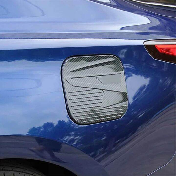 Carbon Fiber Car Fuel Gas Tank Cap Cover Trim For Nissan Altima 2019