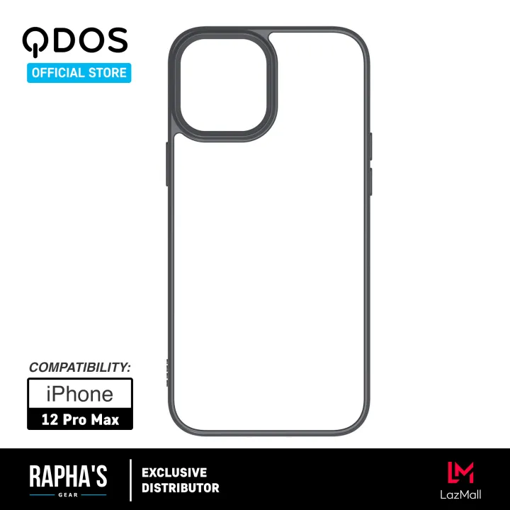 QDOS HYBRID (space grey) iPhone 12 Pro Max Case RAPHAS GEAR Lazada PH