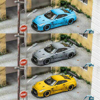 Fuji 1:64 Pandem GT-R จรวด R35หลอดไฟรูปกระต่าย Tron รถโมเดล Diecast สกปรก