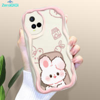 ZeroQiQi เคสเคสใส่โทรศัพท์ Y21A Y33S Y21S Vivo Y21 2021 Y21T Y33T ลายกระต่ายหมี CCartoon เคสเนื้อครีมขอบลอนเคสโทรศัพท์เคสซิลิโคนแบบนิ่ม