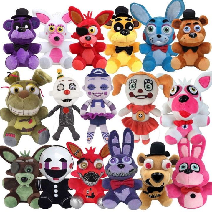 New Sundrop Moondrop FNAF Plush Toys Daycare Attendant Five Nights At  Freddy's Foxy Freddy Stuffed Gift