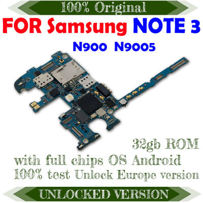 บอร์ดมือสองสำหรับ Samsung Galaxy รุ่นยุโรป Note3โน้ต3 N900 32กรัมแผงวงจรหลักลอจิกแผงมาเธอร์บอร์ดปลดล็อค