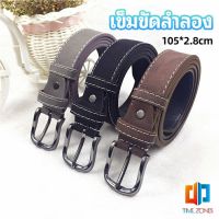 Time Zones เข็มขัดหนังเทียม เข็มขัดสีพื้น  casual belt