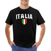 Italia Flag Emblem T-Shirt Black T Shirt Quick Drying Shirt Funny T Shirt Korean Fashion Men Graphic T Shirts