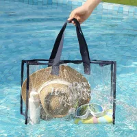 Large-capacity Transparent PVC Swimming Bag Swimming Beach Seaside Pouch Travel Portable Clothing Shoes Fashion HandbagShoe Bags