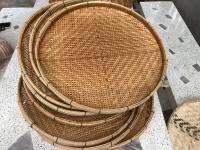 กระด้งร่อนข้าว หรือเขิง Threshing Basket กระด้งไม้ไผ่ ตากอาหารได้ ขนาด 17 นิ้ว  กระด้ง