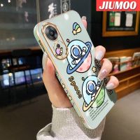 เคส JIUMOO สำหรับ OPPO A58 5G A58X 5G A78 5G เคสโทรศัพท์บางลายการ์ตูนหรูหราบางอวกาศนักบินอวกาศด้านข้างเคสซิลิโคนนิ่มดั้งเดิมคลุมทั้งหมดเคสป้องกันทนแรงกระแทกกล้อง