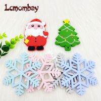 Baby Silicone Teether Santa Claus Snowflake Christmas tree decorations Infant Teething Care Chewing Toy Baby kids gift Replacement Parts