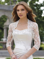 34 Sleeve Length Wedding Lace Jacket Bridal Lace Bolero