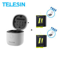 Telesin GoPro 11 / 10 / 9 Telesin Allin Box 3 in 1 Charger &amp; Card Reader &amp; Storage Box + Telesin Battery x 2 แท่นชาร์จ + แบต